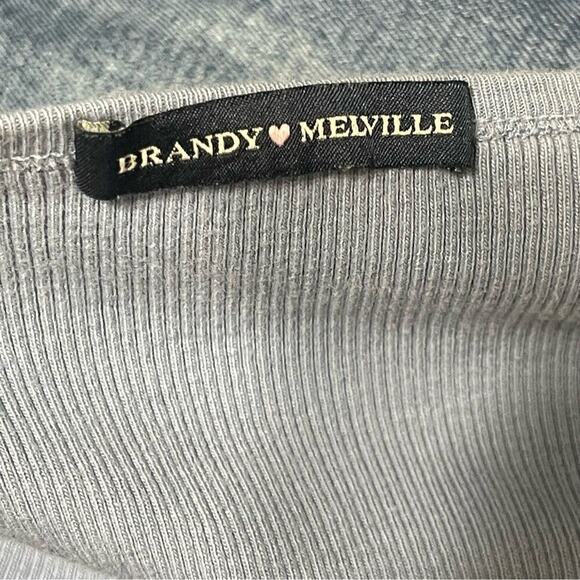 Brandy Melville Zelly Crop Top One Size Blue Y2K 90s Boho Grunge Made In Italy - Picture 6 of 7